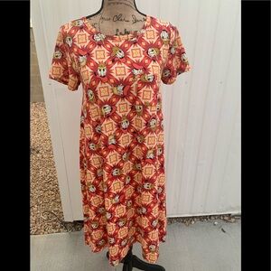 Lularoe Carly Dress Disney Donald Duck Womens XS